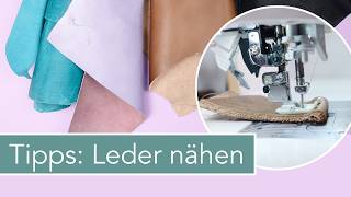 ✨🧵 Tipps zum Leder nähen mit der Nähmaschine  Freebie Handtasche [upl. by Annhoj232]