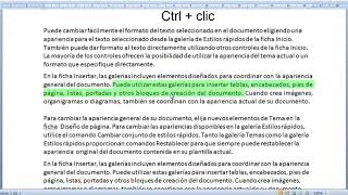 seleccionar texto con atajos de teclado en Word [upl. by Yelir871]