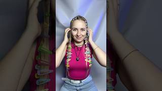 400 clips hairstyle 😱😳 clips hair hairstyle hairpins заколки волосся [upl. by Reinaldos752]