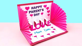 Parents day card making handmade Easy and beautiful card for parents day  Fathers Day Cards [upl. by Nazarius]