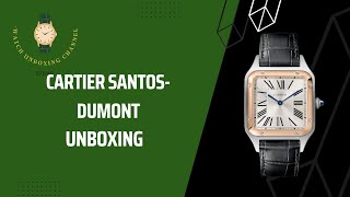 Cartier SantosDumont Rose Gold  Unboxing [upl. by Wolfgram]