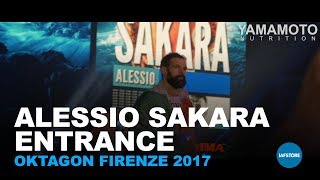 Alessio Sakara quotLegionariusquot makes a spectacular entrance into Oktagon Firenze 2017 cage [upl. by Aneleasor]