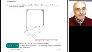 Mathematik Matura BRP Jan23 4a GARTENSAUNA Trigonometrie [upl. by Tolland]