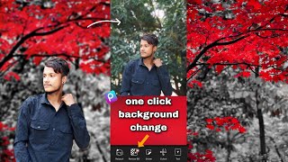 new editing one click PicsArt background change photo editing video trending video viral editing [upl. by Aiksa]