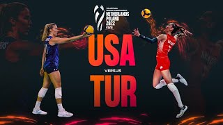 🇺🇸 USA vs 🇹🇷 TÜR  Highlights Quarter Finals Womens World Championship 2022 [upl. by Siuqcram212]