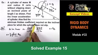 Class 11 Physics  Rigid Body Dynamics  33 Example15 on Rotational Motion  For JEE amp NEET [upl. by Lala167]