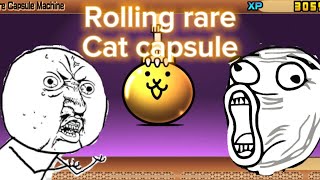 battle cats opening a rare cat capsule [upl. by Anaihs]