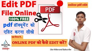 online pdf edit kaise kare 2023  pdf file edit kaise kare  pdf document ko edit kaise kare pdf [upl. by Nicky]