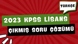 2023 KPSS TÜRKÇE ÇIKMIŞ SORU ÇÖZÜMÜ  KPSS TÜRKÇE [upl. by Zeralda397]