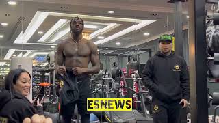 Deontay Wilder Shredded fight week for Parker EsNews boxing [upl. by Spatola979]