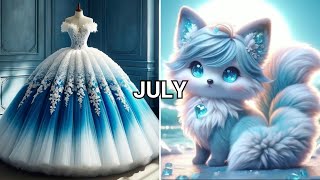 Choose Your Birthday Month and see your Beautiful Dress and Cute Kitten 💖😻😻🎉🎂 trending [upl. by Yro]