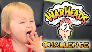 WARHEADS CHALLENGE Kids Eating Warheads For The First Time [upl. by Downe]