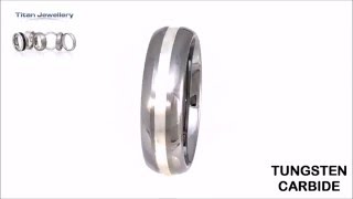 Tungsten Carbide Ring with Sterling Silver Inlay [upl. by Hedvig]