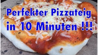 Der ultimative 10 Minuten Pizzateig nach Jörn Fischer  Klaus grillt  Perfekter Pizzateig [upl. by Ellatsirhc501]