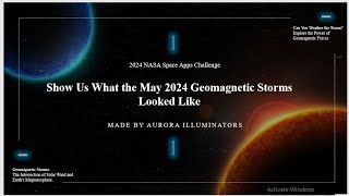 2024 NASA Space App Challenge Show Us What the May 2024 Geomagnetic Storm Looks Like [upl. by Poll574]