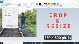 How to crop and resize photos in paint ⏩ [upl. by Fem]