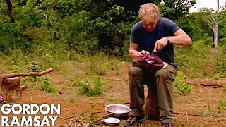 Gordon Ramsay Helps A Cambodian Tribe Butcher And Cook Buffalo  Gordons Great Escape [upl. by Valonia542]