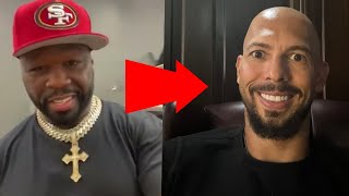 50 Cent Calls Out Andrew Tate [upl. by Wileen]