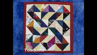 Quilt Block HSTs Nine Patch [upl. by Aalst]