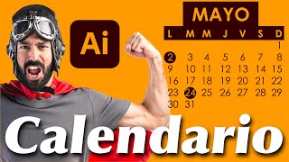 CREAR CALENDARIO EN ADOBE ILLUSTRATOR  ADOBE ILLUSTRATOR TUTORIAL [upl. by Yllus]