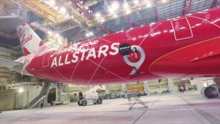 AirAsiaXTurns9  The making of the AirAsia X’s 9th Anniversary livery [upl. by Neened]