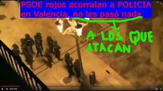 Policía carga en Ferraz sede PSOE mientras vandalizan ayuntamiento de Valencia PPVOX 101124 [upl. by Sherj861]