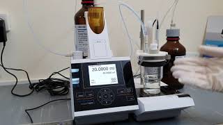 Titroline TL7500 KF Installation 11  Volumetric Karl Fischer titrator Operation [upl. by Airetahs]