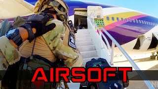 AIRSOFT AIRPLANE HOSTAGE RESCUE [upl. by Shirleen814]