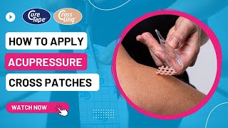 How to Apply Acupressure Cross Patches » Instructions » CureTape [upl. by Acireh]