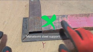 do you know how a welder makes 90 degree joint from different sized profile pipesmahalaxmisteelwale [upl. by Yelssew249]