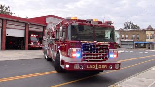 Passaic NJ Fire Department Ladder 1 and Engine 1 Responding 2 Camera Views [upl. by Annehcu]