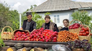 Für den Winter vorbereitet 500 Paprika 100 Karotten und 50 Tomaten Dorfküche [upl. by Perrins]