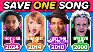 🎶 Hits Rewind Save One Song Per Year ⏪ 2024  2000  Music Quiz [upl. by Yemerej]