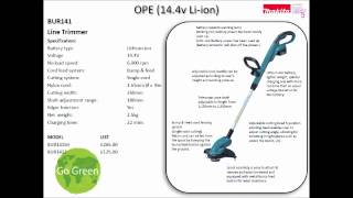 New Makita BUR141 144v Cordless LINE TRIMMER [upl. by Yeldar]