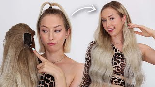 HOW TO PUT ON A U PART WIG  Lillys Hair Review [upl. by Clio]