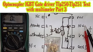 How to test igbt gate driver optocoupler ic with multimeter  part 3  VFD REPAIRING LAB [upl. by Atterrol]