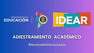 IDEAR Adiestramiento Académico [upl. by Svensen]