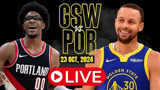 🔴LIVE  Golden State Warriors Vs Portland Trail Blazers Full Game  NBA Live  Oct 23 2024  2K [upl. by Nations]