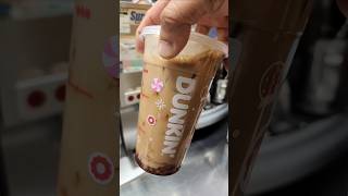 Peppermint Mocha Iced Coffee With Cream DunkinDonuts alidunkinart icedcoffee mochacoffee [upl. by Anawak]