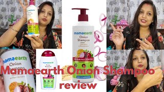 Mamaearth Onion Shampoo Review  Winter special hair care shampoo Honest review [upl. by Greenquist457]