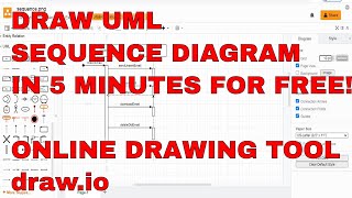 How to draw Sequence diagram  drawio  Draw UML diagrams [upl. by Troth]