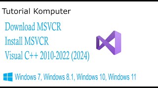 Cara Download Install Update Microsoft Visual C VC Redist Runtime 2024 Error MSVCR [upl. by Klockau]