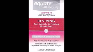 Equate Advanced Reviving Anti Wrinkle and Firming Moisturizer Face and Neck Cream Compare to LOreal [upl. by Ainsley]