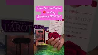 Aries Love Oracle Reading Week of September 15th22nd Relationship Insights for Your Zodiac Sign [upl. by Odlanor]