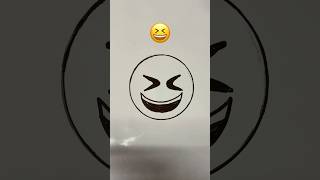 How to draw Laughing Face Emoji😆How to draw drawing easy for kids tiktok viral shorts trending [upl. by Edialeda]