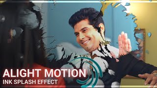 AE like smooth ink splashblot transition in alight motion Alight motion tutorial  ink transition [upl. by Pius]