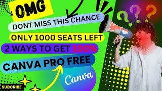 I Got CANVA PRO for FREE and You Can Too [upl. by Ikik274]