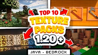 TOP 10 TEXTURE PACKS para MINECRAFT 121 JAVA BEDROCK y PE😎PAQUETE DE TEXTURAS 1206 [upl. by Drannek]