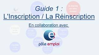 Guide 1  InscriptionRéinscription sur Pôle Emploifr [upl. by Klaus]