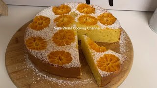 Mandarin orange cake  If you have Mandarins 🍊 make this delicious cake VERY EASY and VERY YUMMY [upl. by Gnex]